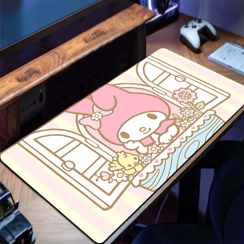 Mouse Pad My Melody Kawaii Gaming Accessories Office Laptop Notbook Computer Speed Mini Pc Gamer Keyboard Pad Desk Mat Mousepad