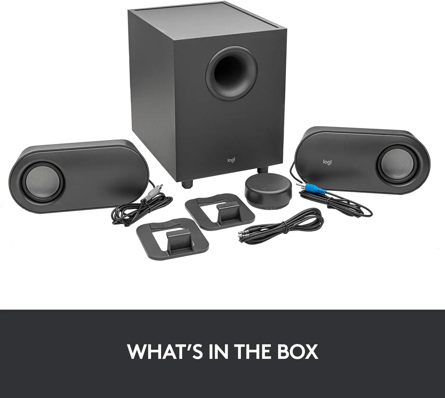 Logitech, 2.1 Bluetooth Computer Speaker System with Wireless Control 3pcs,Premium Audio with Multiple Inputs, USB Speakers