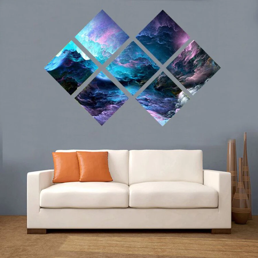 

7pcs Diamond Painting Kits Abstract Cloud 5D DIY Diamond Embroidery Cross Stitch Rhinestones Mosaic Home Decor Scenery YY5216