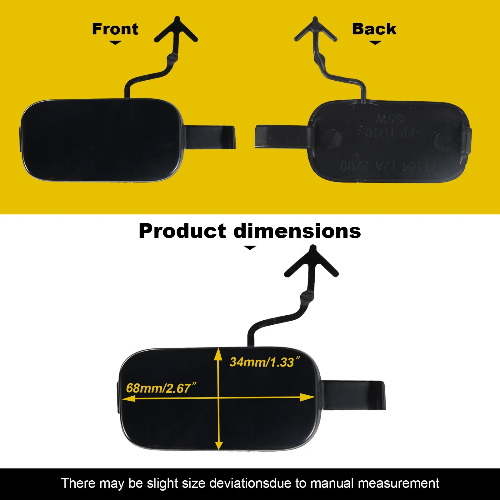 For Honda HRV 2015 2018 Car Front Bumper Tow Hook Cap Towing Eye Cover Trailer Cover Durable ABS Auto Exterior Accessory 71104T7