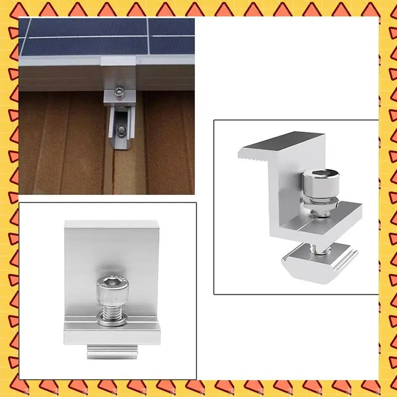 

A008 Solar Panel Adjustable Bracket Clamp PV Bracket Mounting Clip Solar End Clamp 35Mm For Fixing Solar Panel Easy To Use