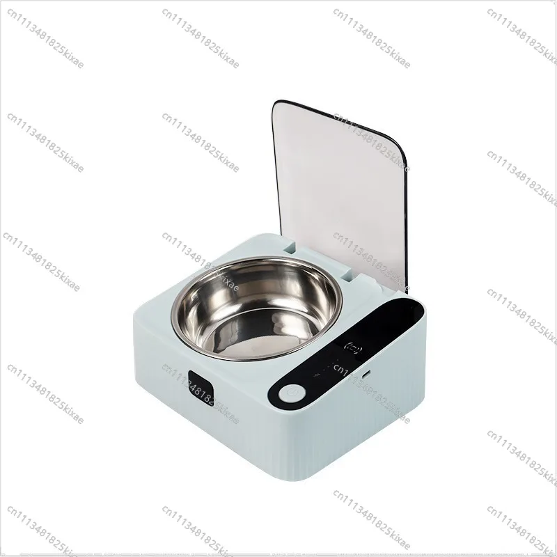 For Intelligent Induction Open Lid Cat Bowl Oblique Neck Protection Stainless Steel with Lid Dustproof, Insect-proof
