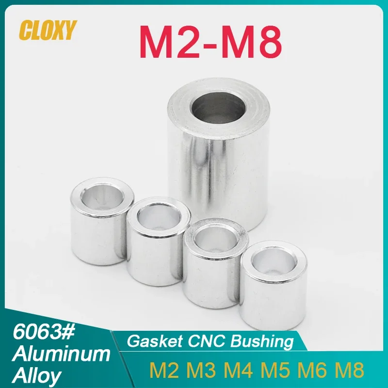 M2 M3 M4 M5 M6 M8 Aluminum Alloy Flat Washer CNC Sleeve Bushing Gasket Non-threaded Stand-off Spacer For RC Model Part