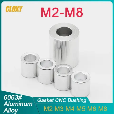 M2 M3 M4 M5 M6 M8 알루미늄 합금 플랫 와셔 CNC 슬리브 부싱 가스켓 RC 모델 부품 용 비 스레드 스탠드 오프 스페이서