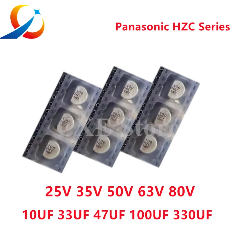 

10PCS Panasonic HZC Series 25V 35V 50V 63V10UF 22UF 33UF 47UF 100UF 120UF 150UF 220UF 270UF 330UF Solid Liquid Mixed Capacitor