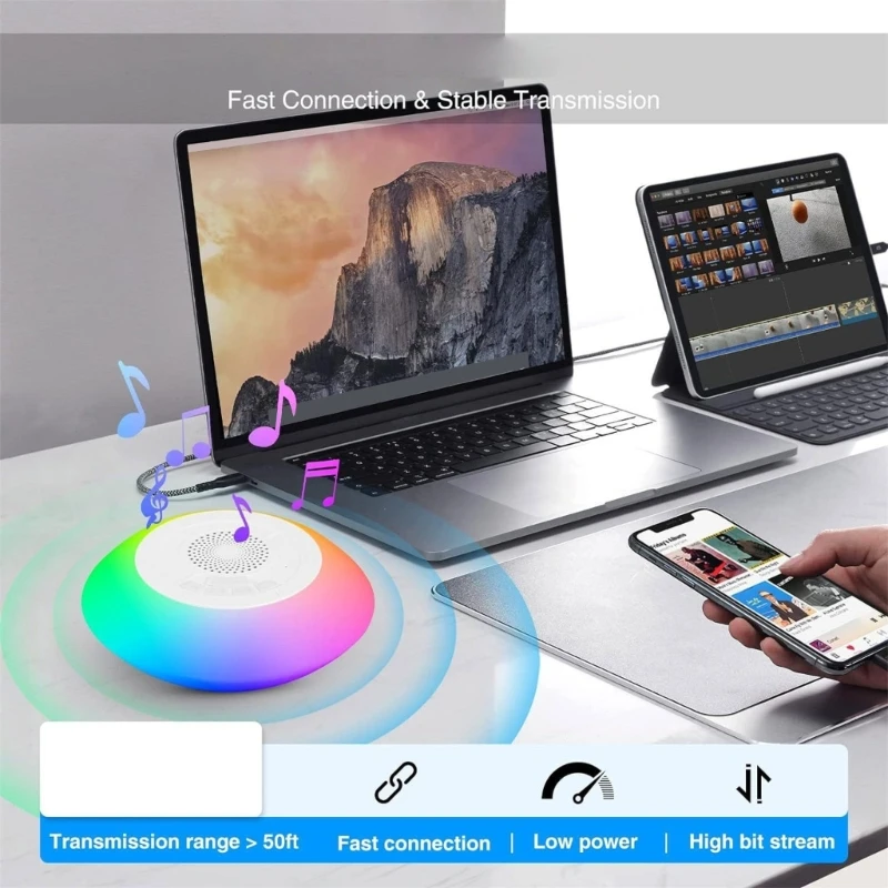 

F68B Floating Bluetooth-compatible Speakers LED Pool Lights Portable IPX7 Waterproof Music Sound Wireless Shower Colorful