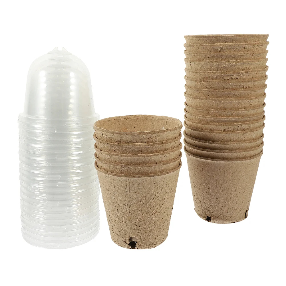 

25 Pcs Paper Nursery Cups Planting Pots for Flower Seeds Replanting Eco Friendly Biodegradable Pot Must Have
