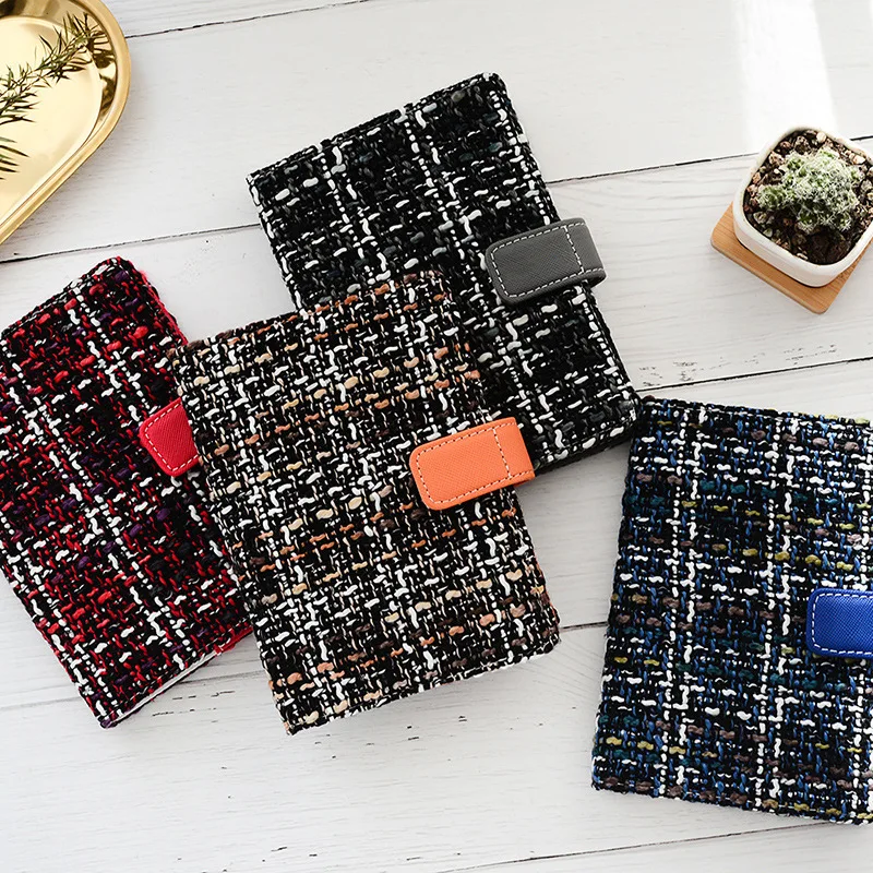 Creative Stationery Fashionable Cloth Button Cover A6 Buckle Notebook Wool Type Notepad Pocket Book Diary Planner Journal Agenda