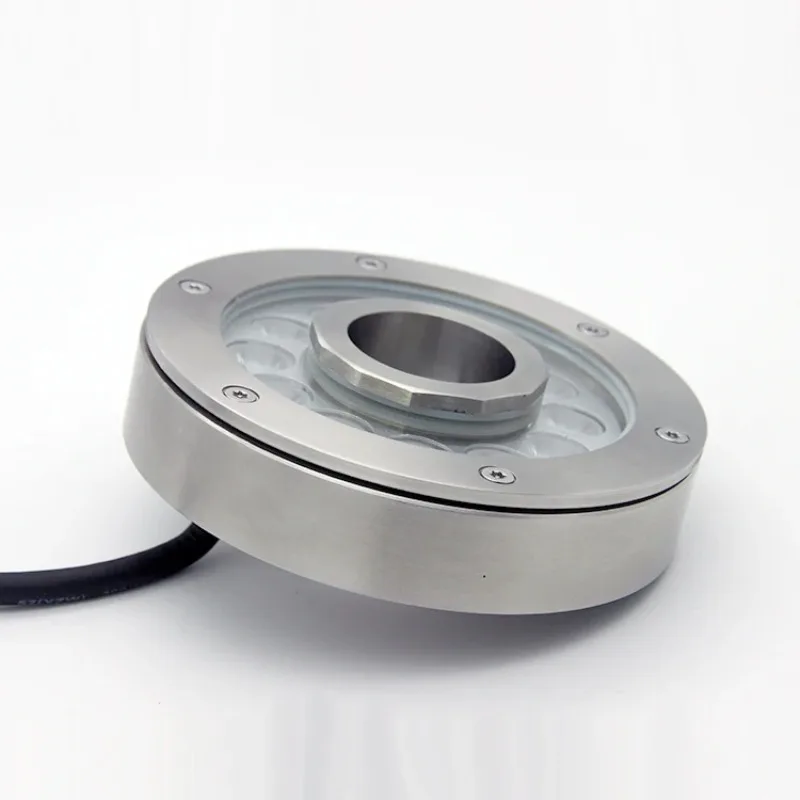 

Наружная RGB музыкальная светодиодная насадка IP68 Водонепроницаемая погружная подводная кольцевая насадка из нержавеющей стали Освещение пруда