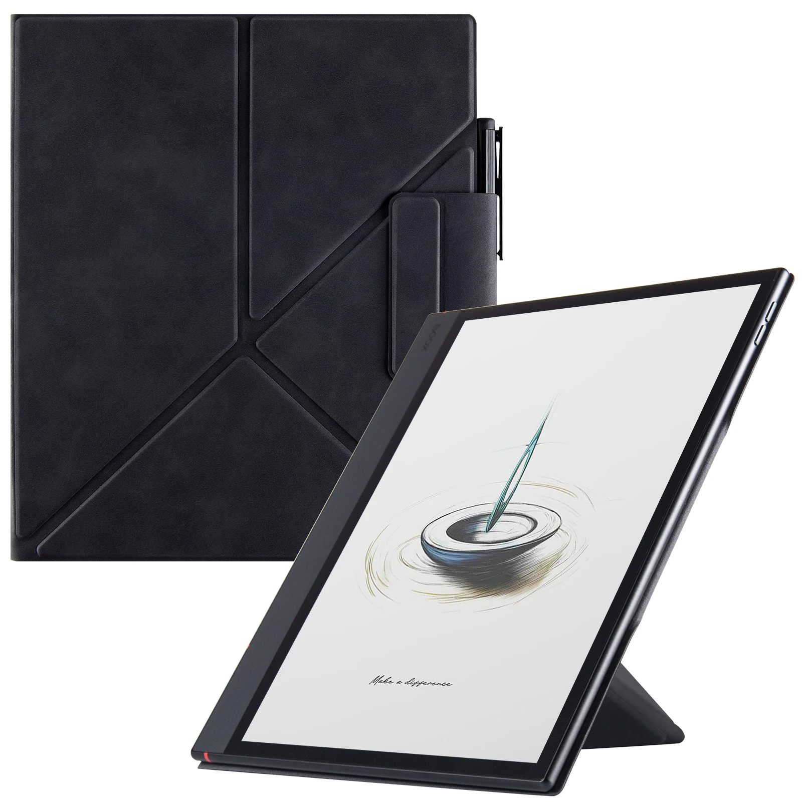 

Origami Stand Case for Boox Note Air 5 C Tablet ePaper | with Auto Sleep/Wake | Pen Buckle Design | PU Leather Slim Cover