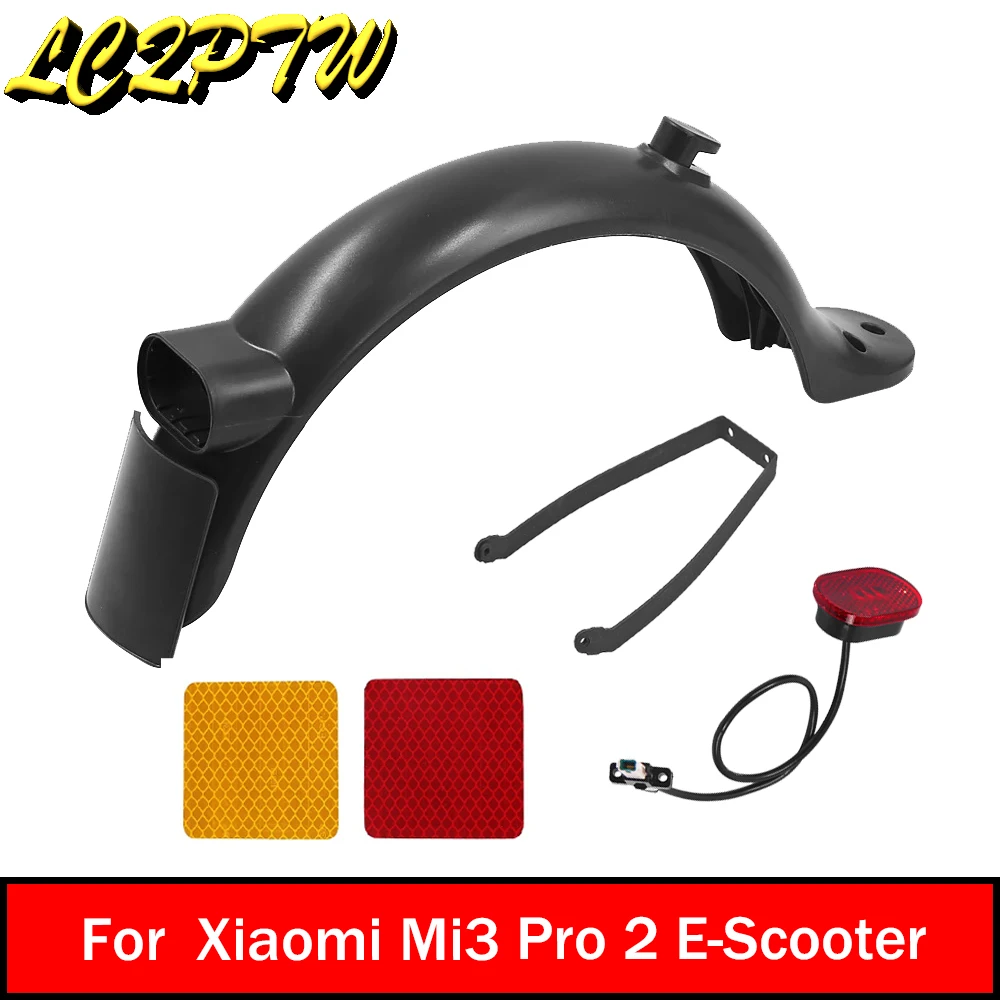 

Rear Mudguard Set For Xiaomi Mi3 Pro 2 Electric Scooter Fender Set with Support Rear Brake Taillight Back Guard Tire Splash Part