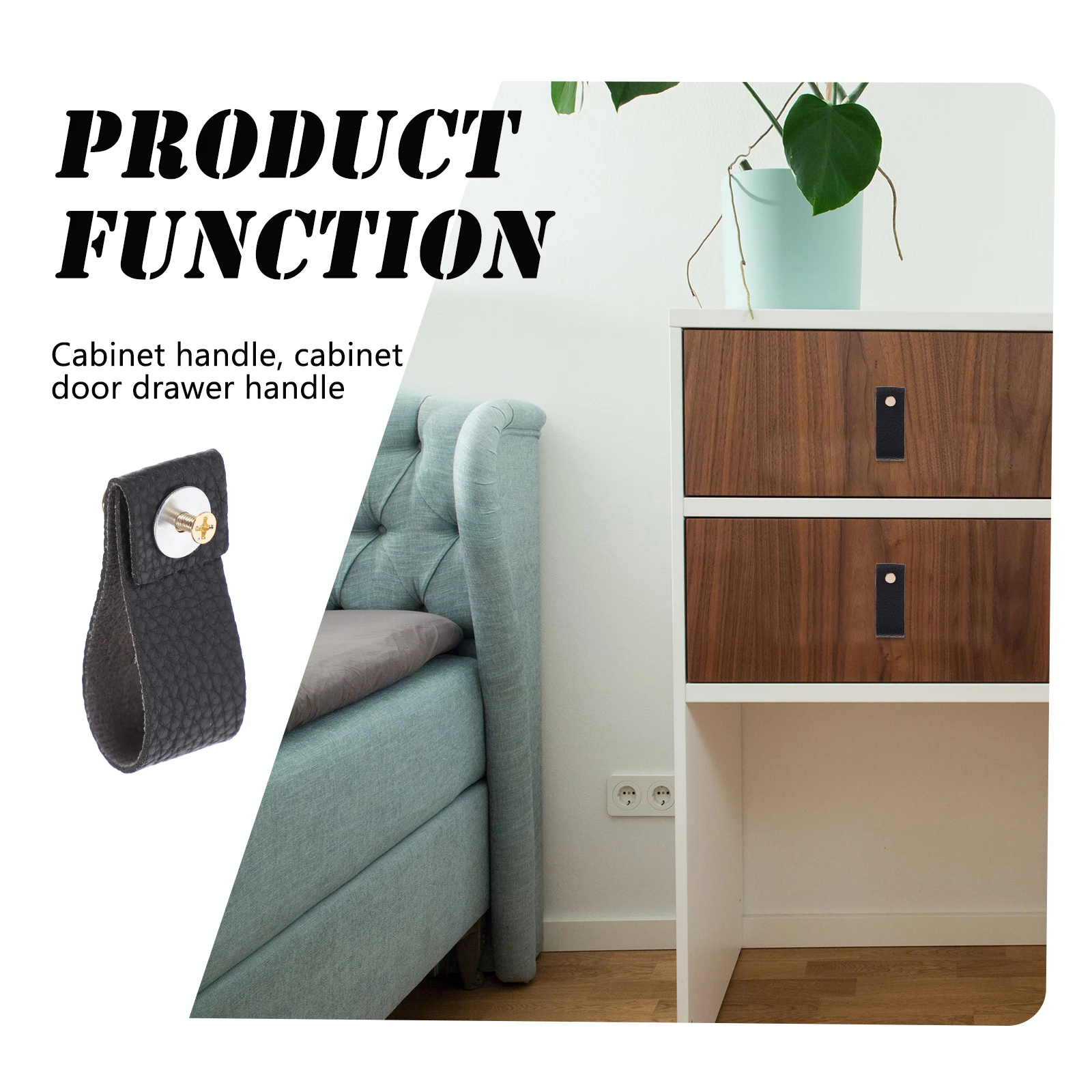 

4 Pcs Black Drawer Pulls for Kids Cabinets Dressers Anti Resistant Furniture Hardware Unique H les
