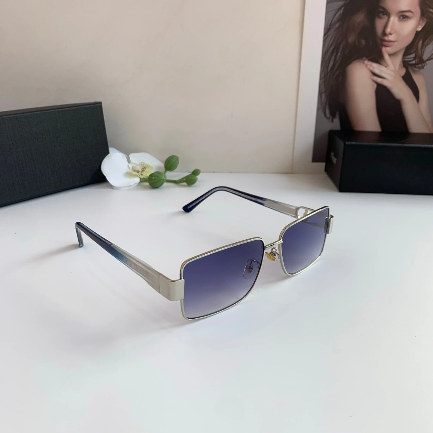 

Новые роскошные солнцезащитные очки с металлической оправой — Модные унисекс-очки для походов — Модные очки в западном стиле — Подарок на праздник