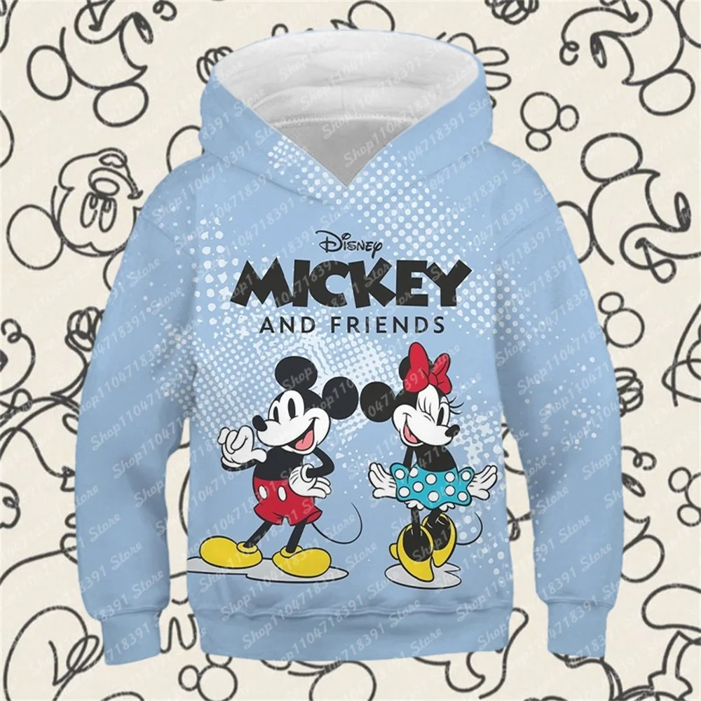 

Children's Clothing Girls Minnie Mickey Mouse Cute Cartoon Disney Animal 3D Printed Hoodies Child Sweatshirt Boys Kids Pullover