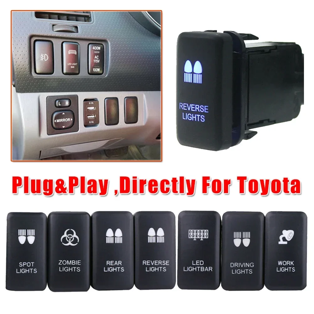 

On-Off Push Switch For Toyota Tacoma FJ Cruiser 4Runner Car Driving Lamp LED Light Bar Highlander LED Light Switch Push Button