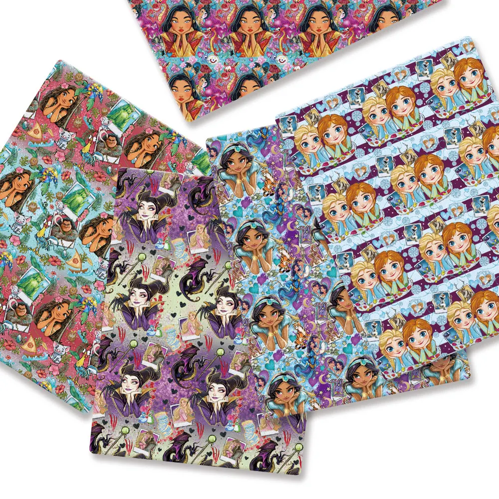 Tela estampada de 140 cm con diseño de Mickey Mouse de Disney, para manualidades, costura, patchwork, vestidos de bebé, ropa para el hogar, niños 51019