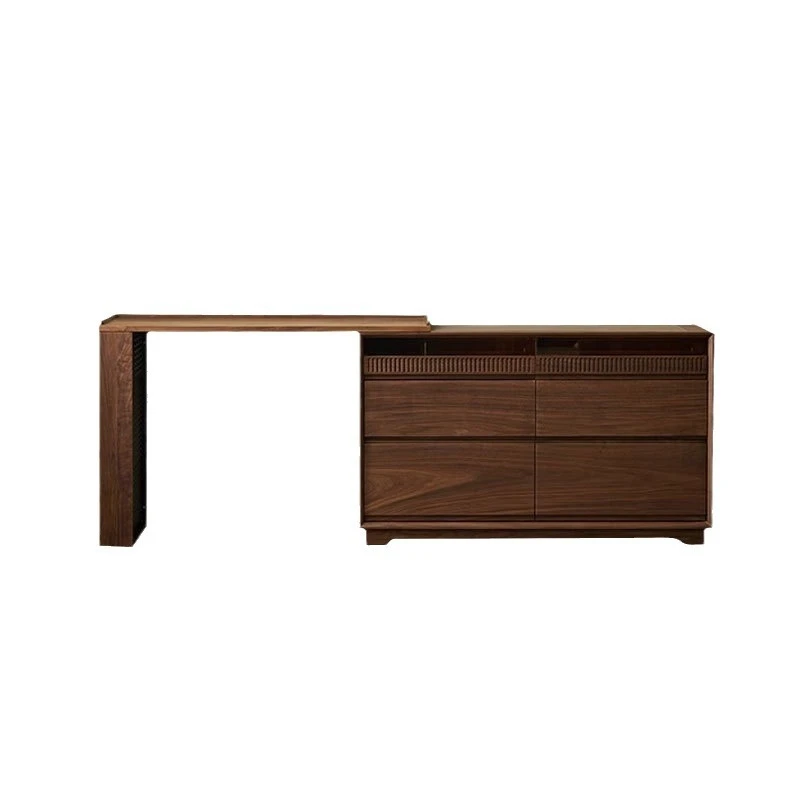 

Black walnut dresser chest integrated makeup log wind bedroom