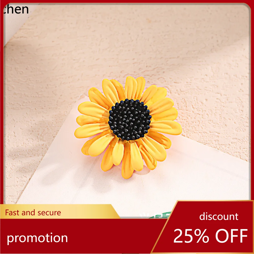 

YFY Sunflower Brooch Fashion Decoration Anti-Slip Exquisite Suit Cheongsam Pin Accessory