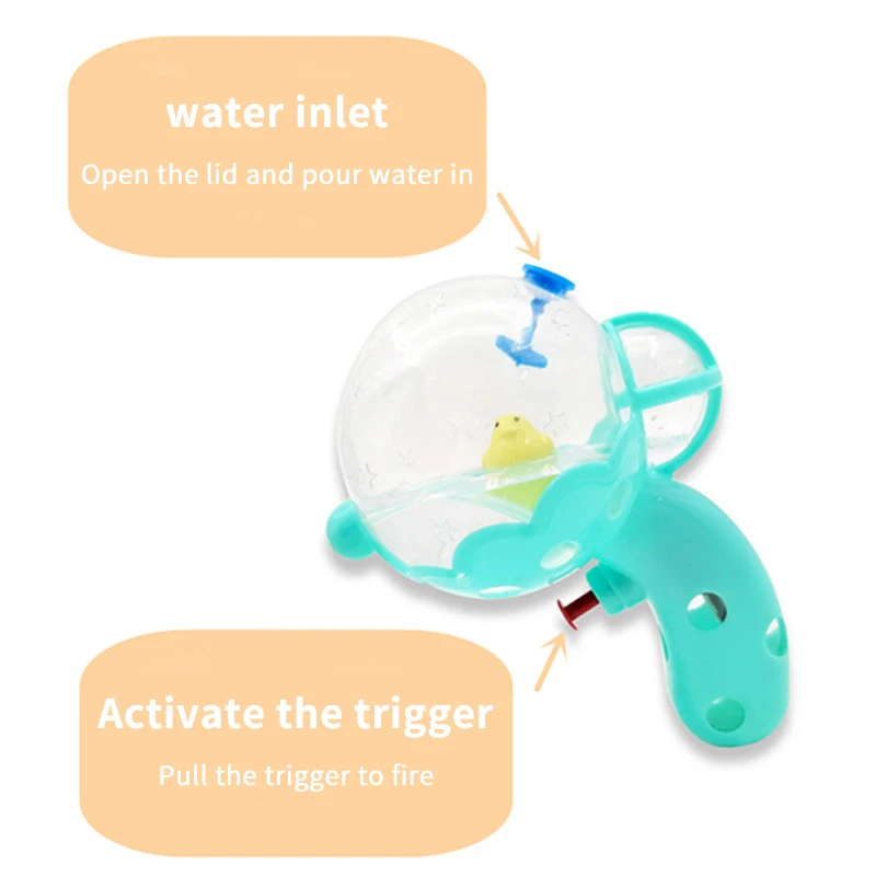 Verano al aire libre playa piscina juego interactivo de lucha contra el agua juguete rociador de agua de dibujos animados lindo rociador de agua transparente