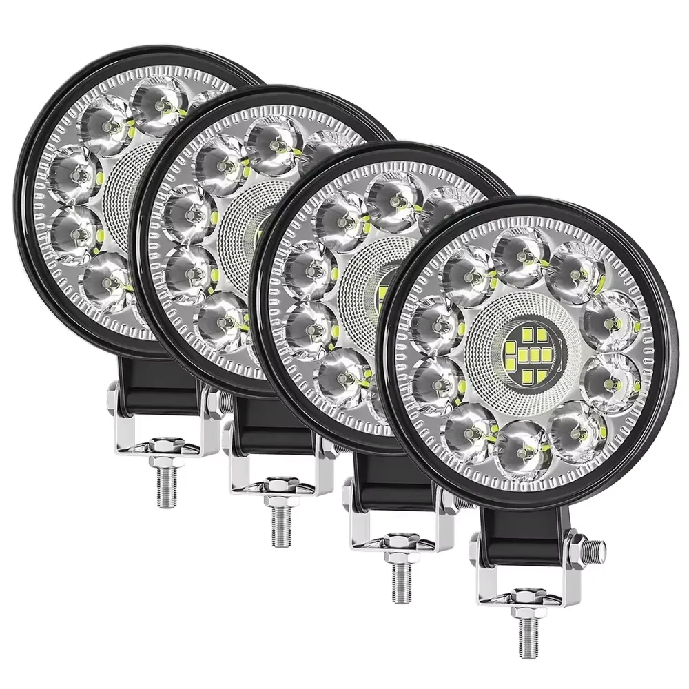 4pcs Car Mini LED Light Bar 66W LED Work Light Off Road Spotlight for Jeep Truck 4X4 Car SUV ATV Barra LED Headlights 12V 24V