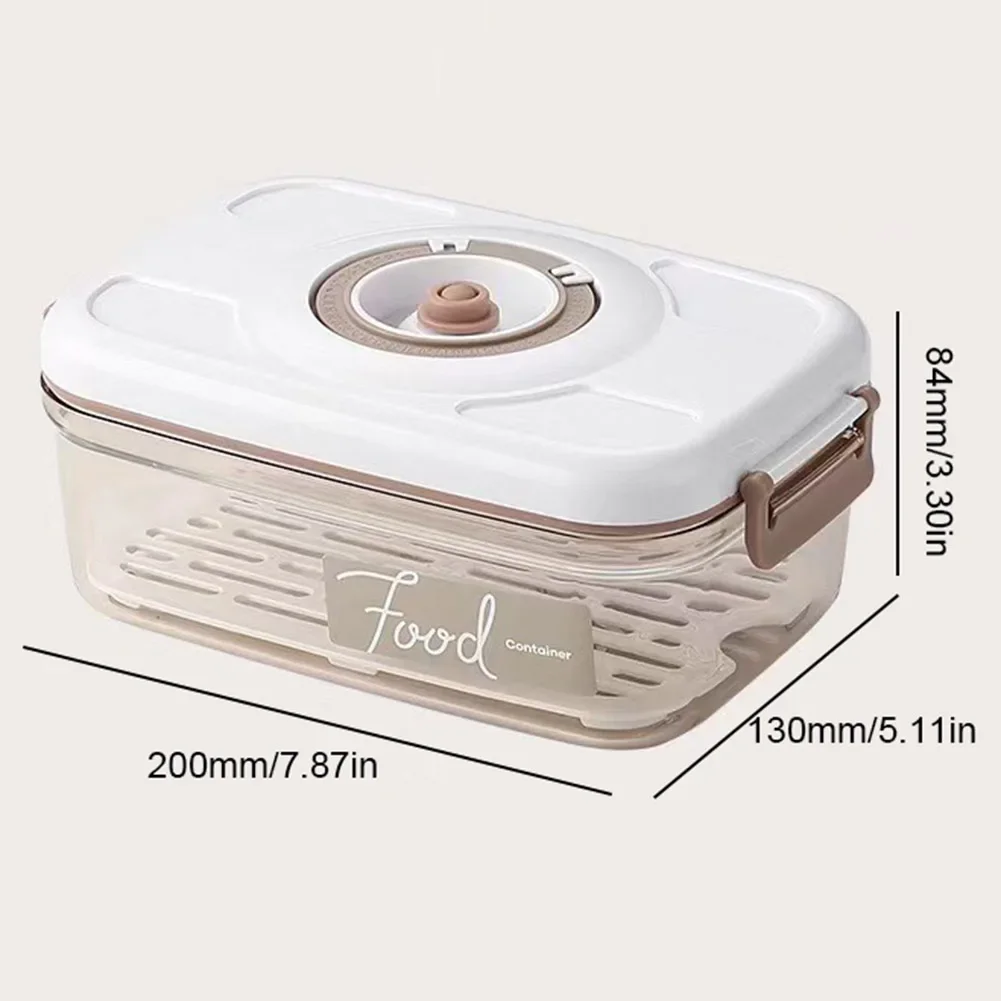 Vacuum Food Storage Box Food Dispenser Large Capacity Marinade Container Fresh-Keeping Multifunction for Meat Fruits Vegetables