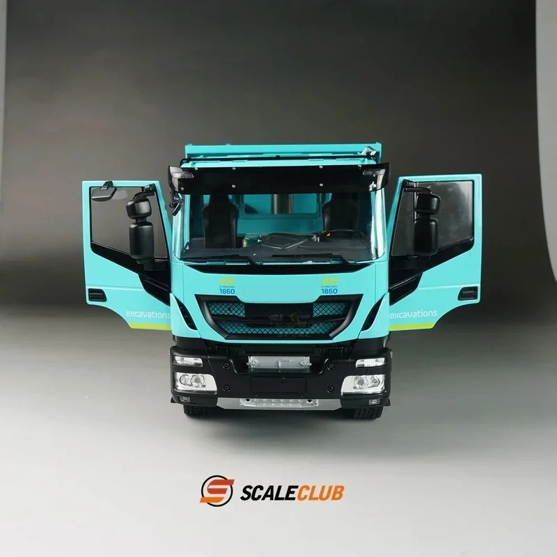 Scaleclub Model 1/14 For Iveco Hydraulic Dump Truck 8X8 RTR With Paint To Play For Tamiya Rc Trailer Tipper  Lesu Lxy