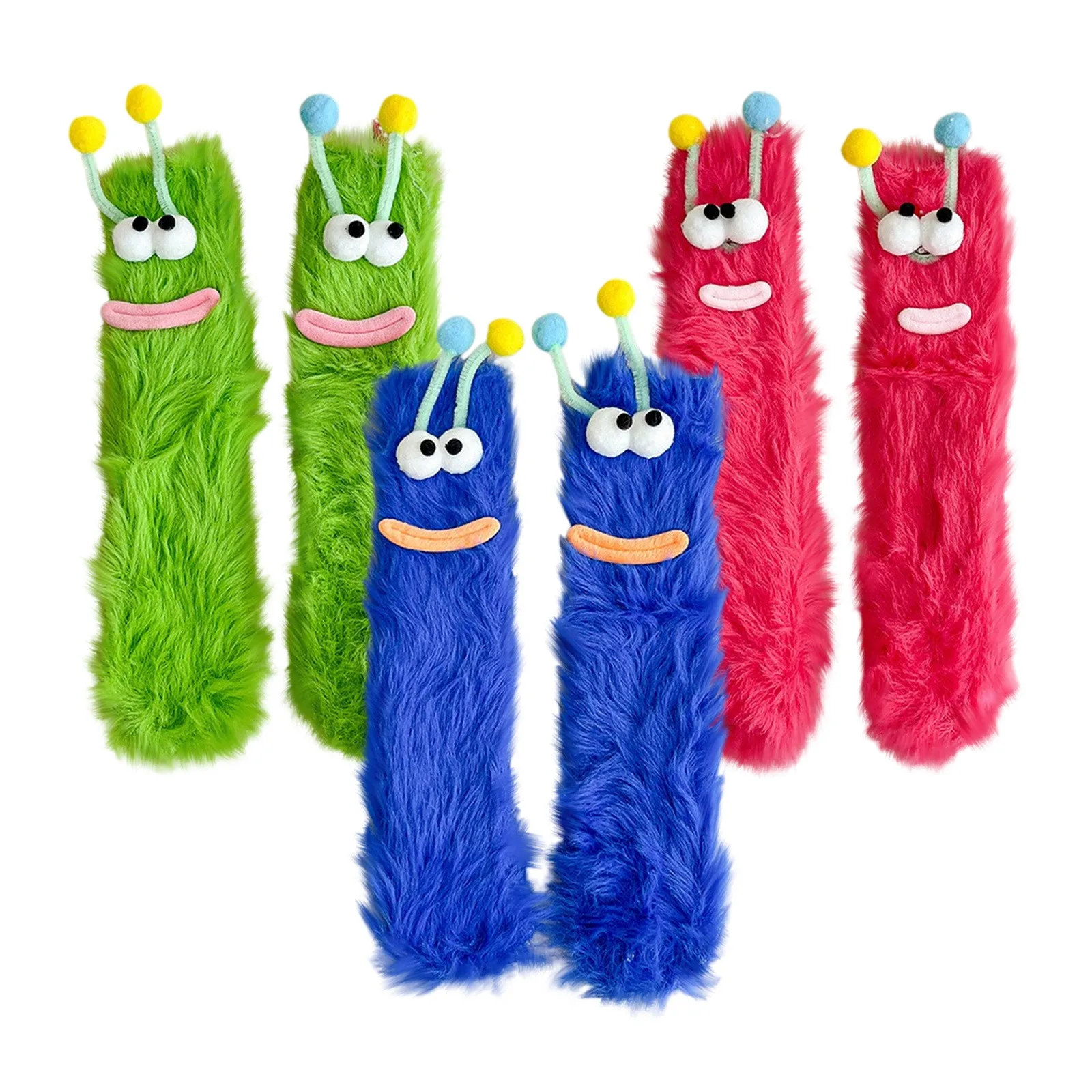 

Ugly and Cute Women's Mid-tube Socks Funny Monster Socks Winter Floor Sleeping Socks Home Furry Warm Christmas Mid-tube Socks