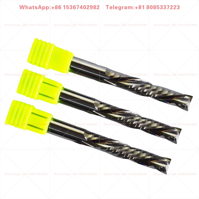 8mm 10mm Double-Edged Composite Spiral Milling Cutter for Woodworking Particle Board Veneer Plywood Cutting Tool