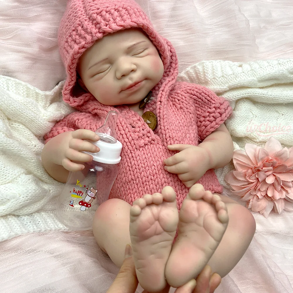 50Cm Soft Body Silicone Reborn Baby Doll Weight 6Lbs Realistic Reborn Dolls Girl/Boy Lifelike Sleeping Newborn Doll For Toddlers