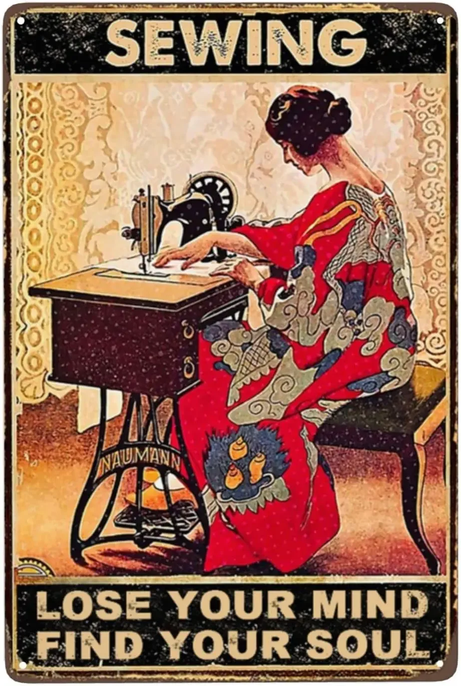 Letreros divertidos para mujer, carteles de costura Vintage, perdiz tu mente, encontrar tu alma, carteles de hojalata de Metal Retro, hombre, cueva, jardín