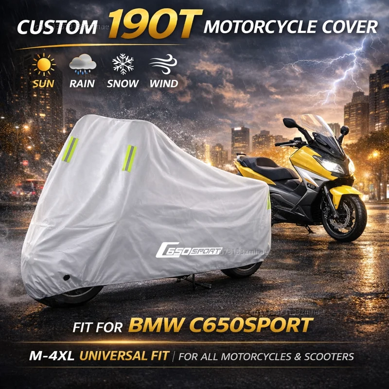

For BMW C650 SPORT C650GT C 650 GT 2012-2020 Scooter Cover Waterproof Heavy Duty Outdoor Rain Dust Sun Protector