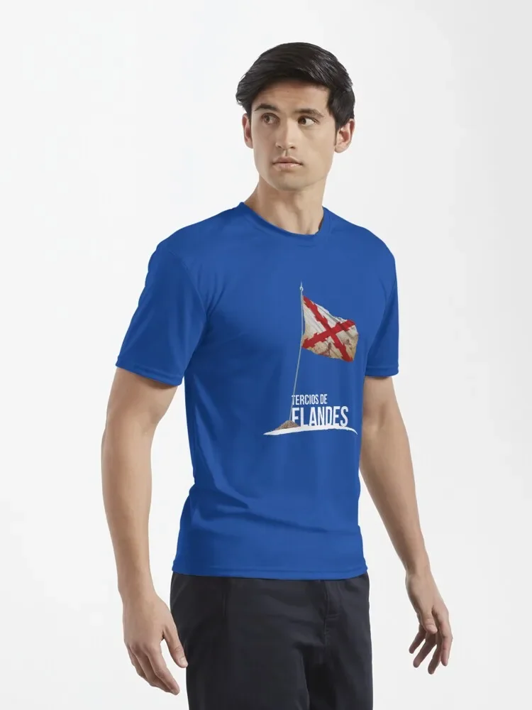 Cruz de Borgoña Bandera, Tercios de Flandes Men T-Shirt Short Sleeve Casual 100% Cotton Shirts