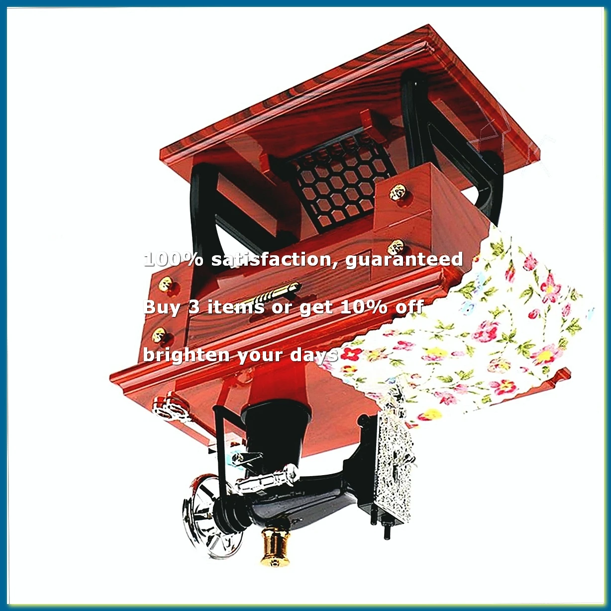 Plastic Mini Sewing Machine Style Music Box Hand Crank Vintage Music Boxes Festival Gift New Year Gift Birthday Gifts
