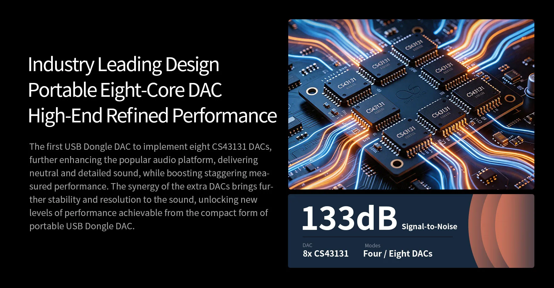 SHANLING UA6 II USB DAC Kopfhörerverstärker 8x CS43131 HiFi HiRes Audio-Dekodierung PCM768 DSD512 3,5mm / 4,4mm symmetrischer Ausgang – Detail 3