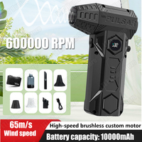 10000mAh Blowing Snow Cleaning Blower Tool Electric Air Duster 600000 RPM Turbo Jet Fan Portable adjustable Type-C Charging