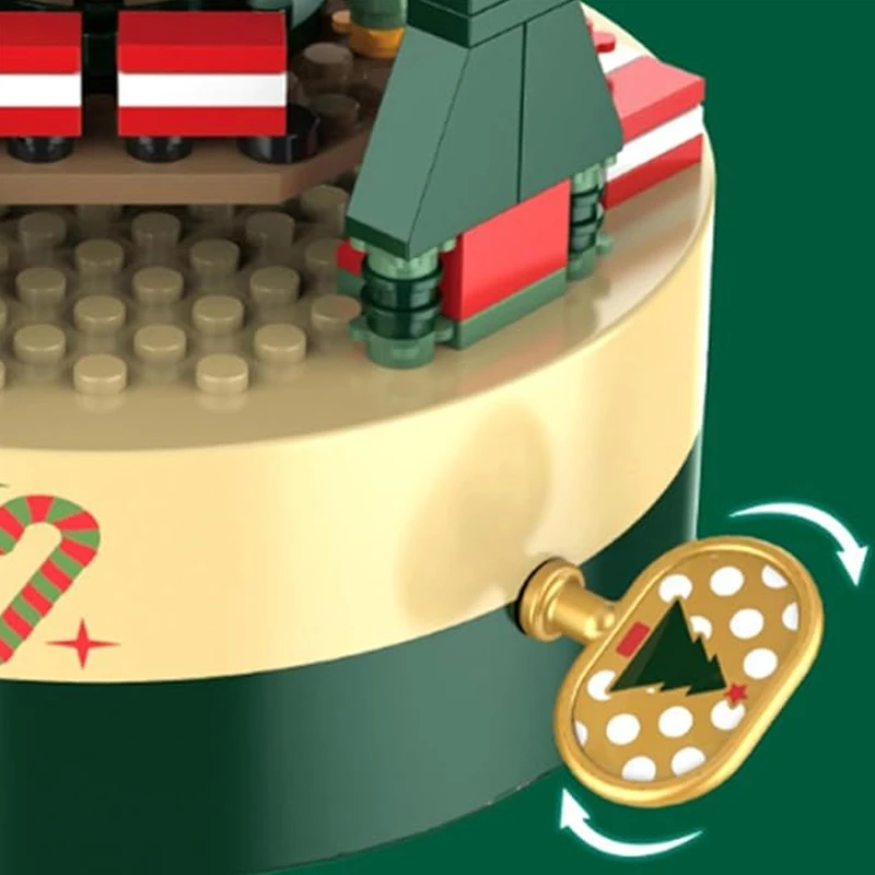 Christmas Tree Building Kits for Kids DIY Building Block Music Box Xmas Educational Learning Science Building Gfit For Kids