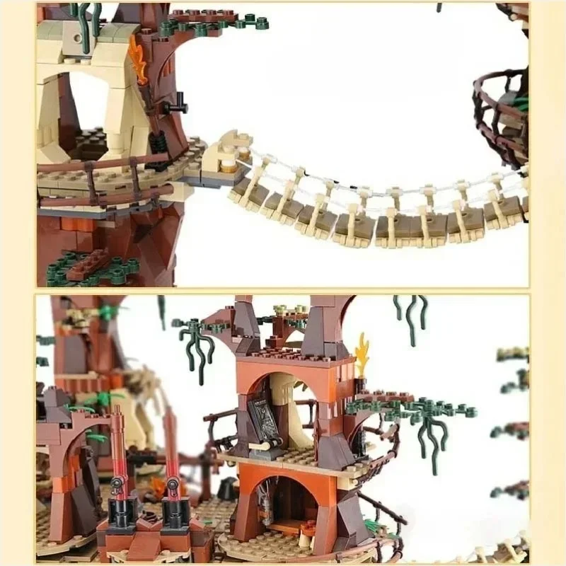 IN VOORRAAD NIEUWE 1990 STKS Star Plan Wars Ewok Village Bouwstenen Speelgoed Bakstenen voor Kinderen Compatibel met 10236 Kerstcadeau