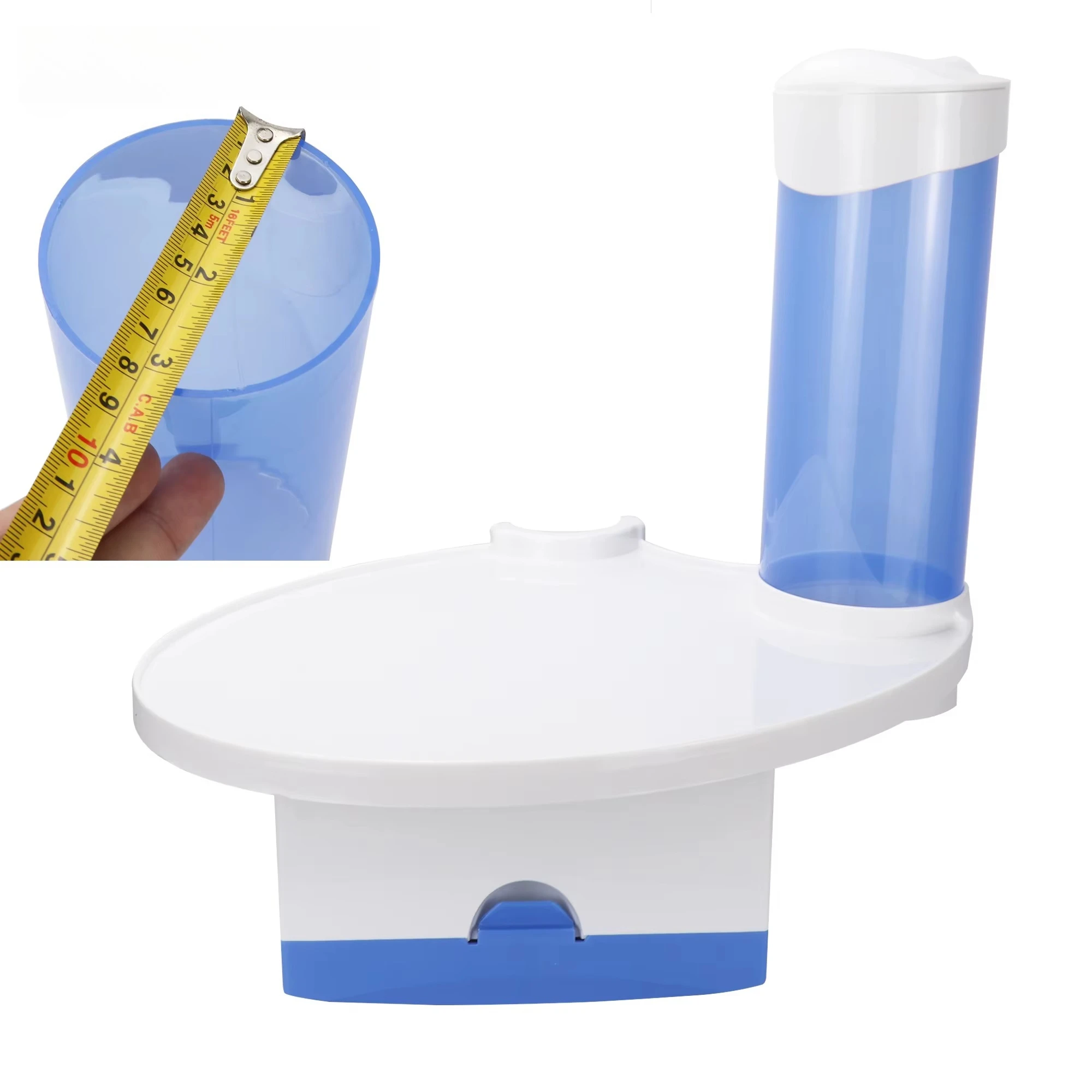 Post Mount Dental Chair Scaler Tray, Multi-function Additional Unit with Cup Storage Holder and Tissue Box, Dental Clinic Chair