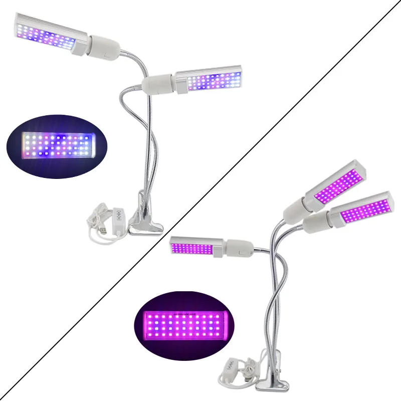 44 LED Grow Light Spectrum เต็มหลอดไฟ Phyto หลอดไฟ5V USB โคมไฟพืชสำหรับพืชและดอกไม้ S1