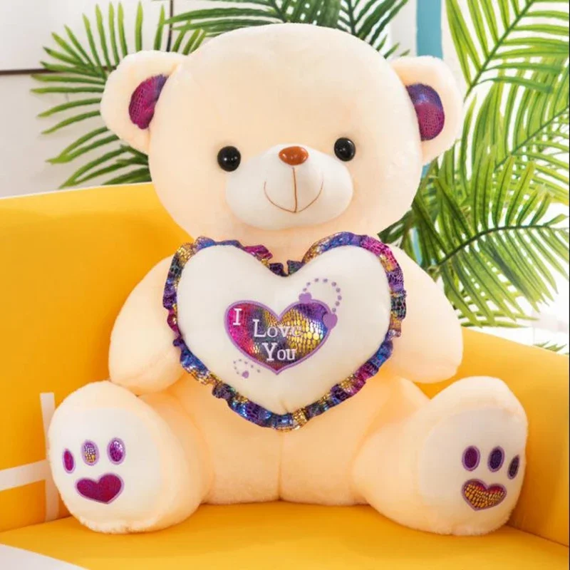 30cm Cartoon Plush Doll Girls Cartoon Bear Heart Pillow Toy For Girl Lady Home Birthday Valentine Day Gift