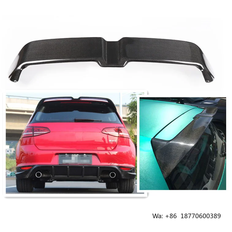 New 3m Tape Installation Carbon Fiber Rear Spoiler for VW Golf 7 7.5 R Line MK7 MK7.5 Car Spoilers