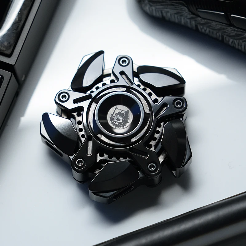 2025 NewKTS الأصل Wuye Kaijia EDC الربط الميكانيكية المعدنية جيروسكوب الإصبع الضغط سطح المكتب لعبة هدية