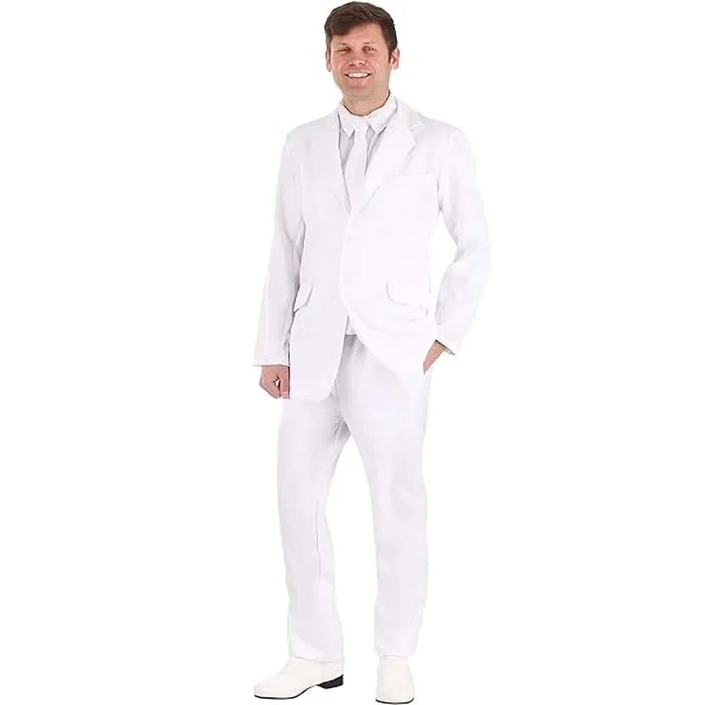 

2023 White Wedding Suits for Men Elegant Formal Groom Best Man Tuxedo Fashion Business Casual Male Suit Slim Fit 2 Piece Set