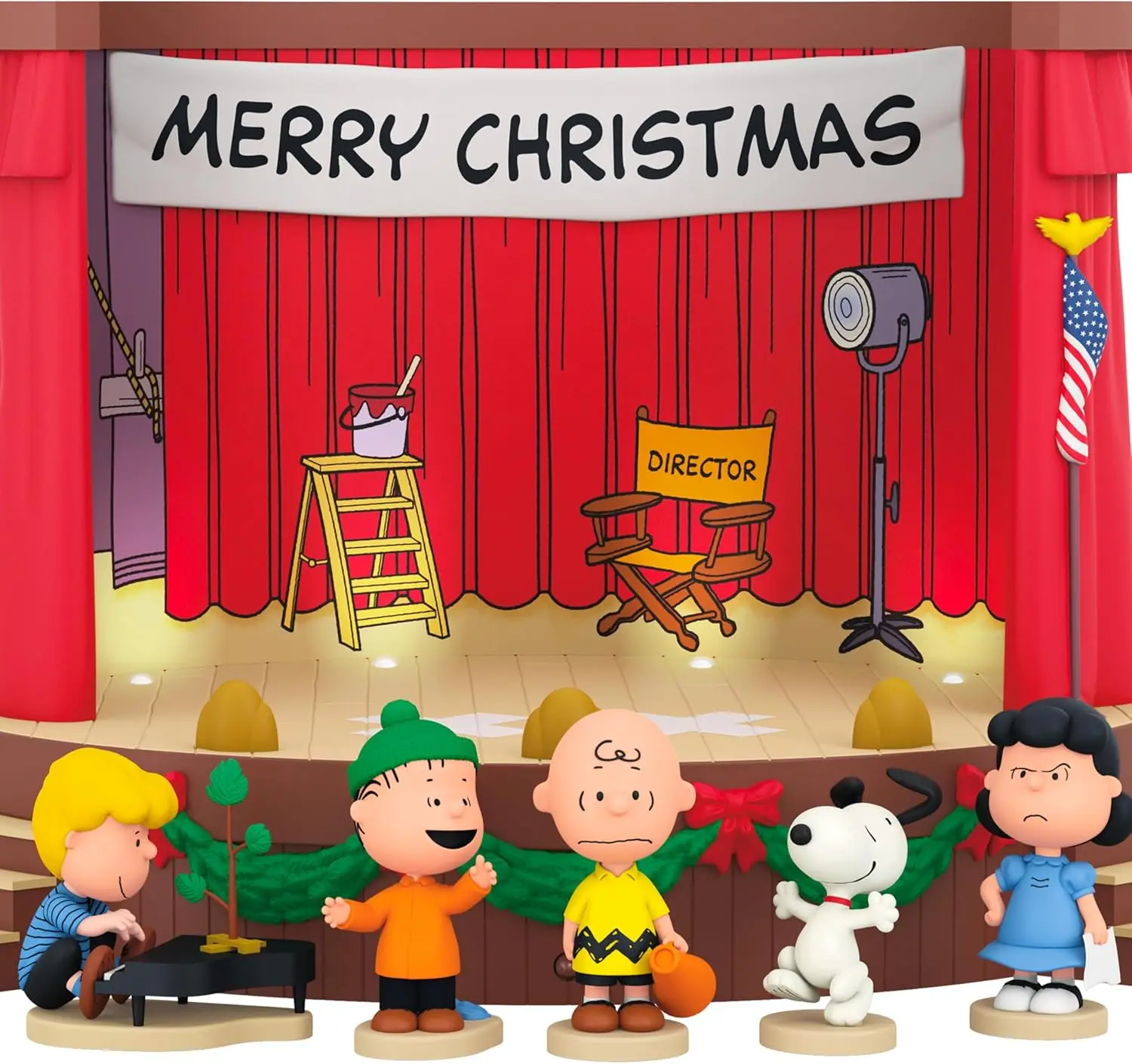 2025 Peanuts Gang Christmas Decoration with Light & Sound, Perfect Gift for Fans