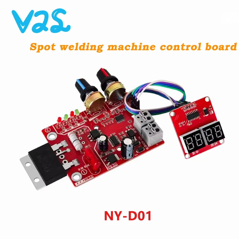 AC9-12V DIY NY-D01 Control Board 40A/100A Spot Welding Machine Control Board Welder Panel Adjust Time Current Digital Display