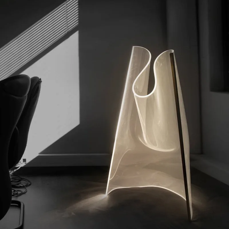 

Hotel Designer Modern Minimalist Nordic Floor Light Living Room Corner LED Light Guide Plate Decoration Standing Led Floor Lamp