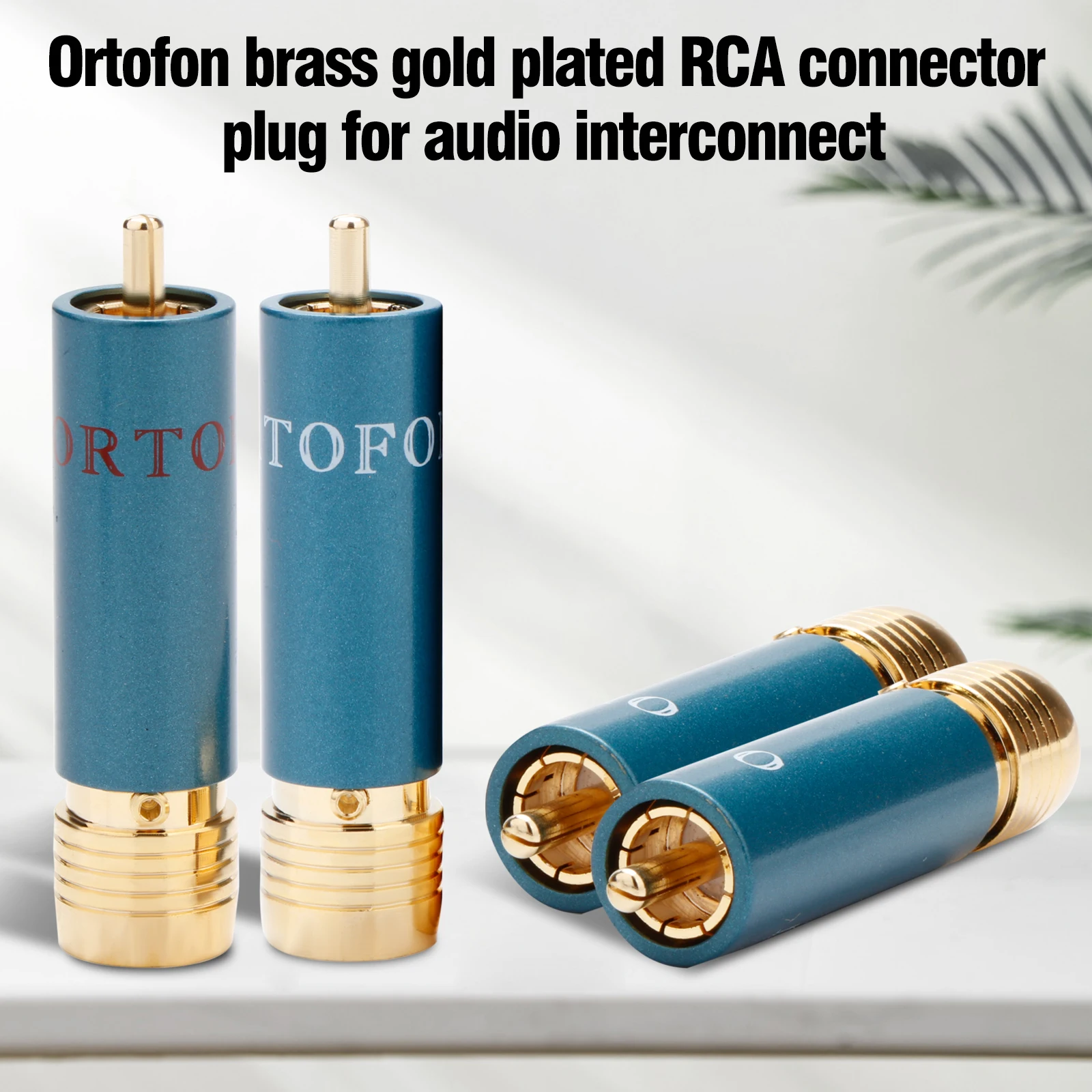 

Ortofon brass gold plated RCA connector plug for audio interconnect cable connector plug