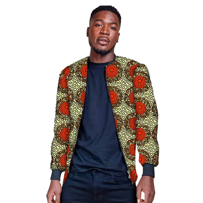 

Мужская бейсбольная куртка с оригинальным дизайном и принтом, короткое пальто на молнии с воротником-стойкой, мужская праздничная одежда в африканском стиле от кутюр