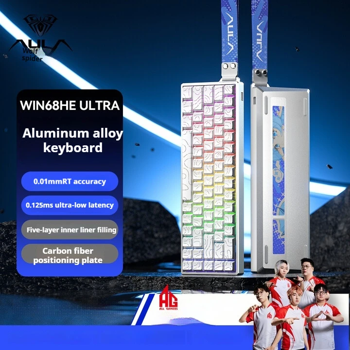 

AULA WIN68HE Ultra Gaming Keyboard RGB Wired Aluminum Magnetic Switch Customized Mechanical for Computer And Office Use