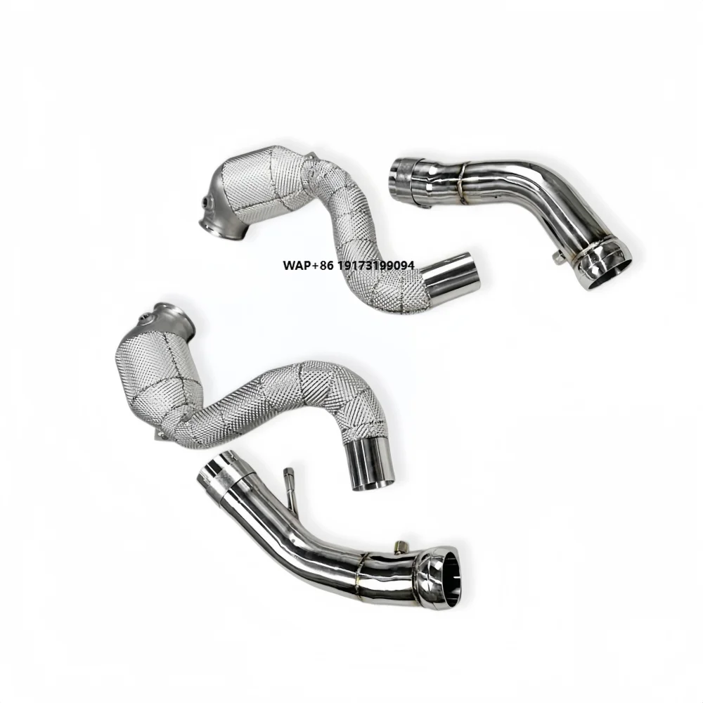 

Automobile Downpipe Head for W205 C63 4.0T 2015-2019 Stainless Steel Insulated Exhaust Pipes Catalytic Converter